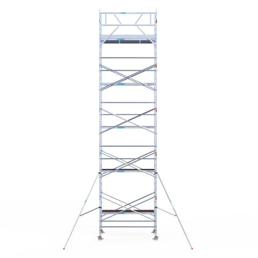 Rollgerüst Eurogerüst Original 135x250 11,2m Arbeitshöhe an der Fassade - GerüstExpress