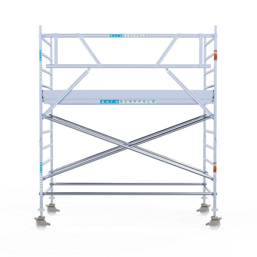 Rollgerüst Eurogerüst Original 135x305 4,2m Arbeitshöhe an der Fassade - GerüstExpress