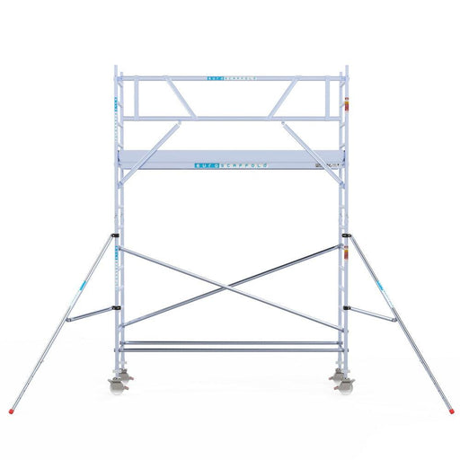 Rollgerüst Euroscaffold Original 75x305 5,2m Arbeitshöhe an der Fassade - GerüstExpress