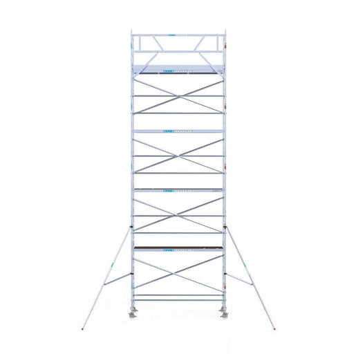 Rollgerüst Euroscaffold Original 90x305 10,2m Arbeitshöhe an der Fassade - GerüstExpress