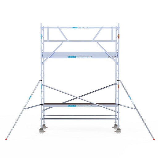 Rollgerüst Euroscaffold Original 90x305 5,2m Arbeitshöhe an der Fassade - GerüstExpress