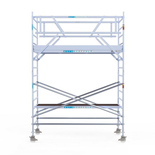 Rollgerüst Eurogerüst Original 135x305 5,2m Arbeitshöhe Carbonplattform freistehend - GerüstExpress