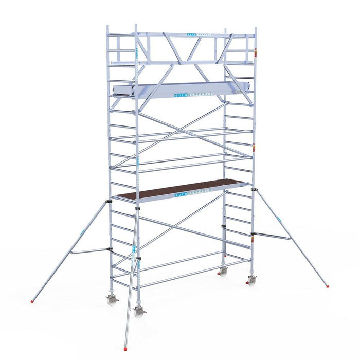 Rollgerüst Eurogerüst Original 90x305 6,2m Arbeitshöhe Carbonplattform freistehend - GerüstExpress
