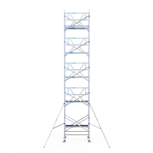 Rollgerüst Euroscaffold Professionell 135x190 11,2m Arbeitshöhe an der Fassade - GerüstExpress
