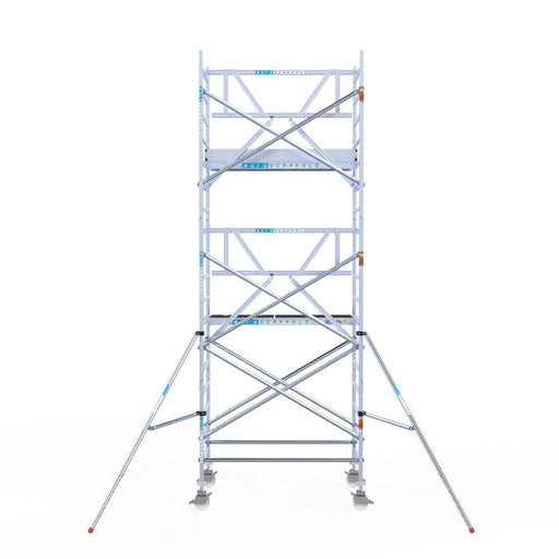 Rollgerüst Euroscaffold Professionell 135x190 6,2m Arbeitshöhe an der Fassade - GerüstExpress