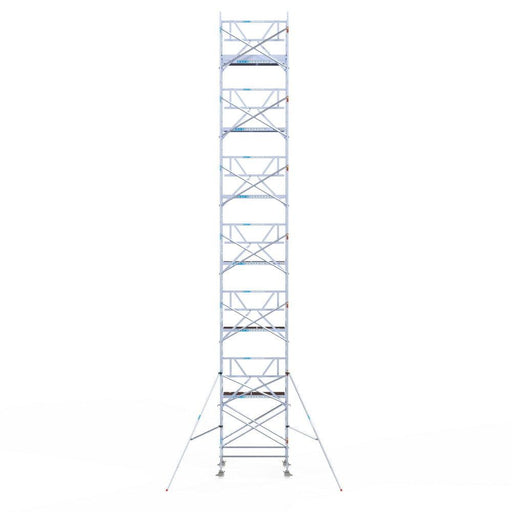 Rollgerüst Euroscaffold Professionell 135x190 14,2m Arbeitshöhe an der Fassade - GerüstExpress