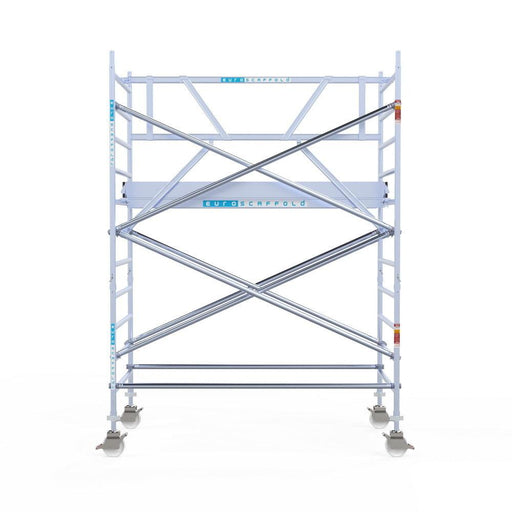 Rollgerüst Euroscaffold Professionell 135x250 4,2m Arbeitshöhe an der Fassade - GerüstExpress