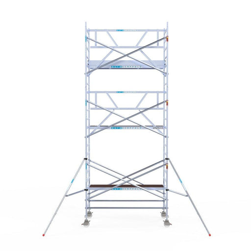 Rollgerüst Euroscaffold Professionell 135x250 7,2m Arbeitshöhe an der Fassade - GerüstExpress