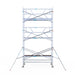 Rollgerüst Euroscaffold Professionell 135x305 7,2m Arbeitshöhe an der Fassade - GerüstExpress
