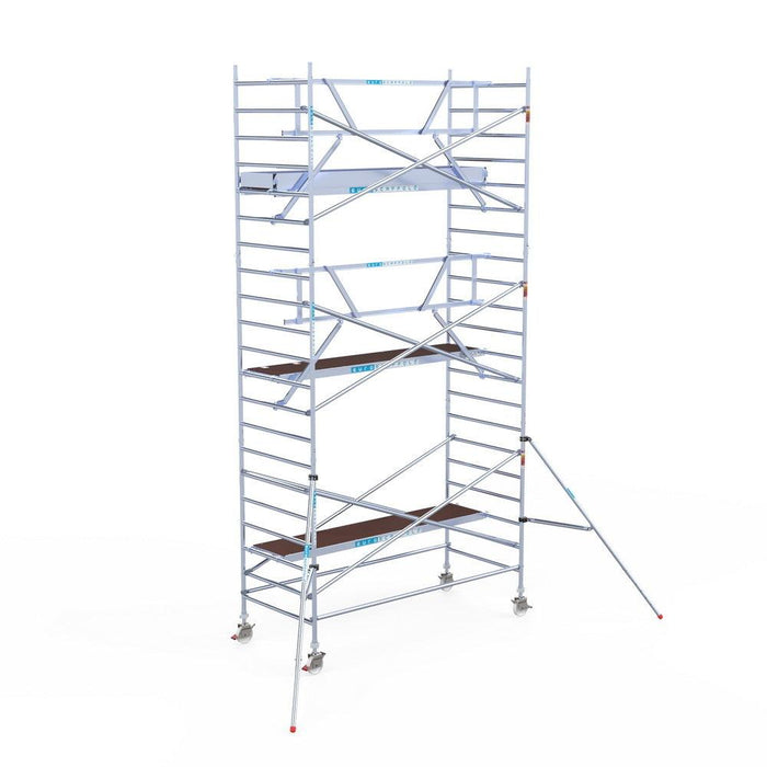 Rollgerüst Euroscaffold Professionell 135x305 7,2m Arbeitshöhe an der Fassade - GerüstExpress