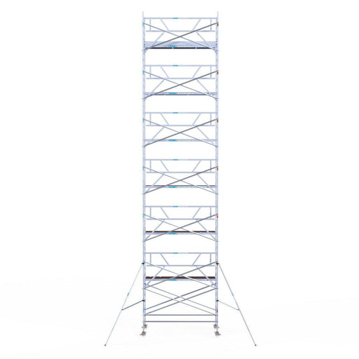 Rollgerüst Euroscaffold Professionell 135x305 14,2m Arbeitshöhe an der Fassade - GerüstExpress