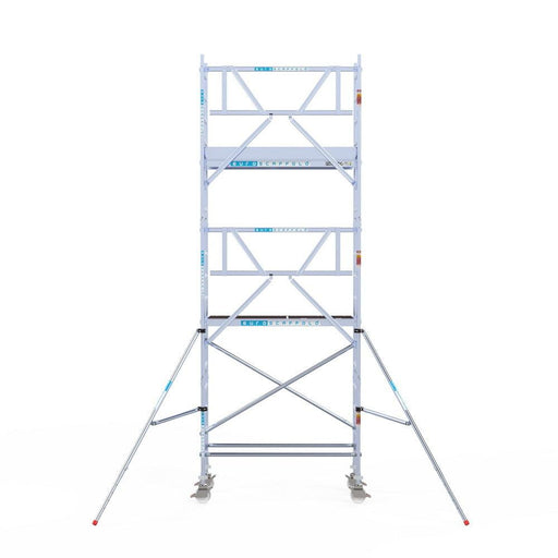 Rollgerüst Euroscaffold Professionell 75x190 6,2m Arbeitshöhe an der Fassade - GerüstExpress