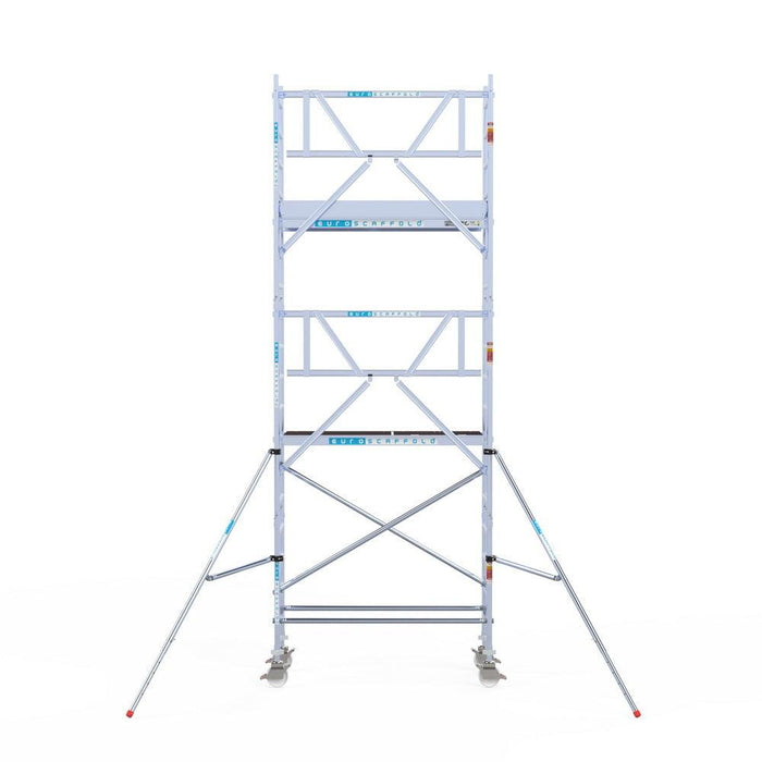Rollgerüst Euroscaffold Professionell 75x190 6,2m Arbeitshöhe an der Fassade - GerüstExpress