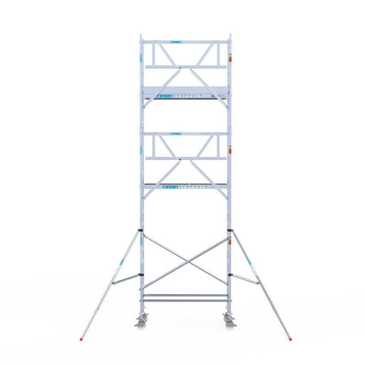 Rollgerüst Euroscaffold Professionell 75x190 7,2m Arbeitshöhe an der Fassade - GerüstExpress