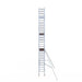 Rollgerüst Euroscaffold Professionell 75x190 9,2m Arbeitshöhe Carbonplattform gegen Fassade - GerüstExpress