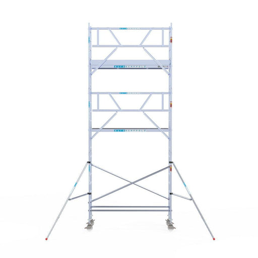 Rollgerüst Euroscaffold Professionell 75x250 7,2m Arbeitshöhe an der Fassade - GerüstExpress