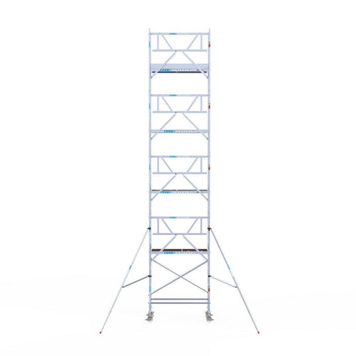 Rollgerüst Euroscaffold Professionell 75x190 10,2m Arbeitshöhe an der Fassade - GerüstExpress