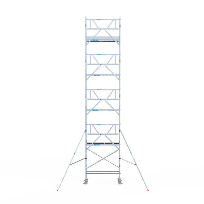 Rollgerüst Euroscaffold Professionell 75x190 10,2m Arbeitshöhe an der Fassade - GerüstExpress