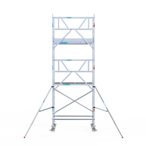 Rollgerüst Euroscaffold Professionell 90x190 6,2m Arbeitshöhe an der Fassade - GerüstExpress