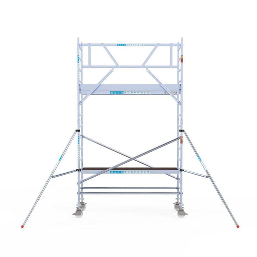 Rollgerüst Euroscaffold Professionell 90x250 5,2m Arbeitshöhe an der Fassade - GerüstExpress