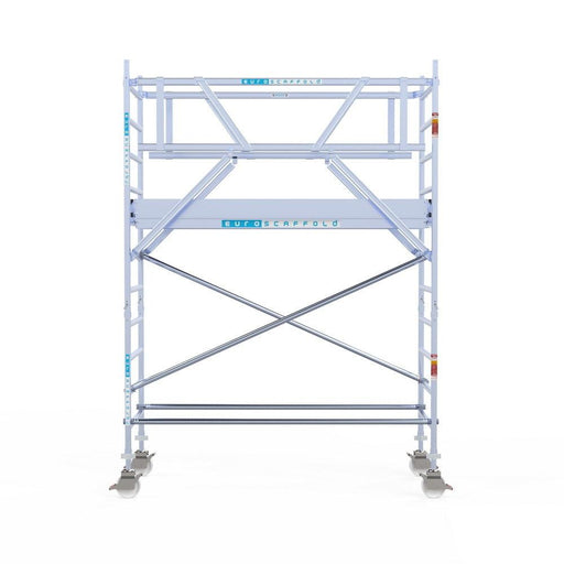 Rollgerüst Euroscaffold Professionell 90x250 4,2m Arbeitshöhe Carbonplattform freistehend - GerüstExpress