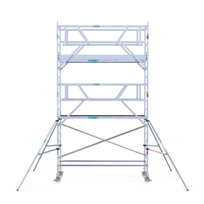 Rollgerüst Euroscaffold Professionell 90x305 6,2m Arbeitshöhe freistehend - GerüstExpress