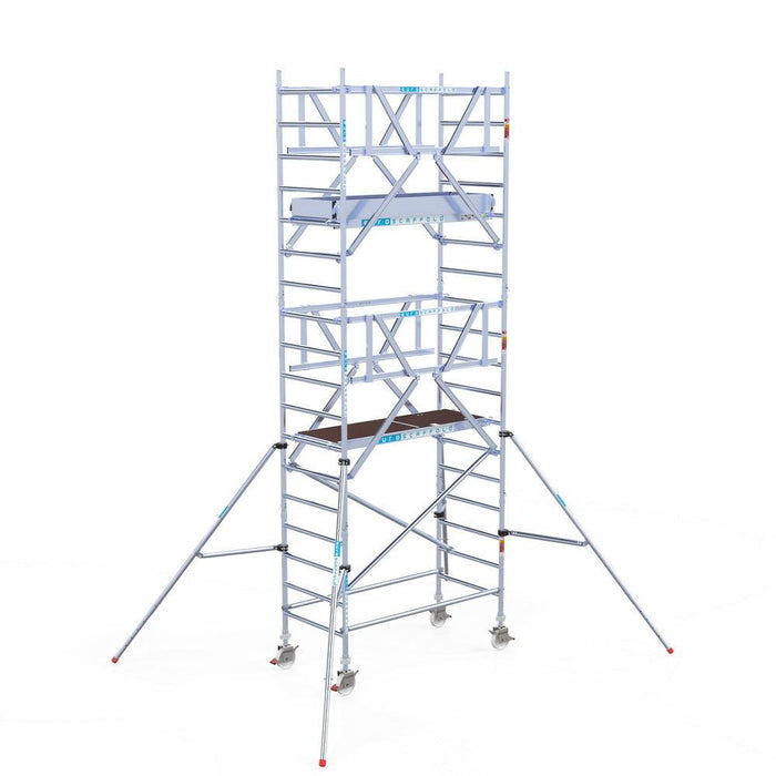 Rollgerüst Euroscaffold Professionell 90x190 6,2m Arbeitshöhe freistehend - GerüstExpress
