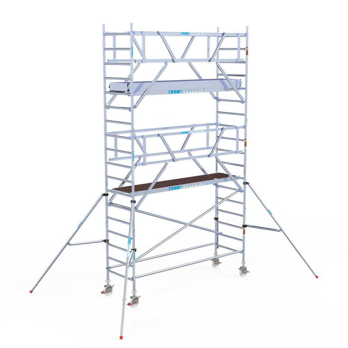 Rollgerüst Euroscaffold Professionell 90x305 6,2m Arbeitshöhe Carbonplattform freistehend - GerüstExpress