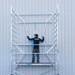 Rollgerüst Euroscaffold Professionell 135x305 7,2m Arbeitshöhe an der Fassade - GerüstExpress