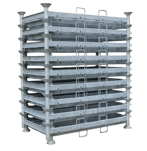 Rungenpalette, Stapelgestell, Manurak 2030 x 1190 x 300 mm - Gerüstexpress.de