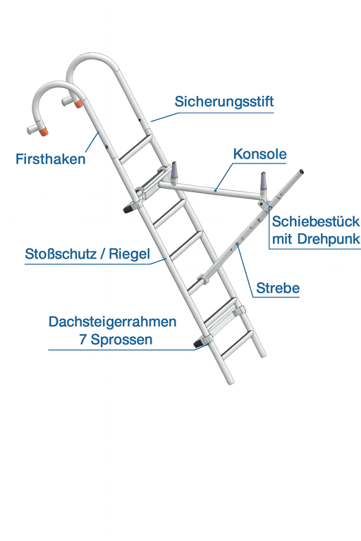 Schornsteingerüst komplett für sichere Montage - und Wartungsarbeiten an Kaminen - Gerüstexpress.de