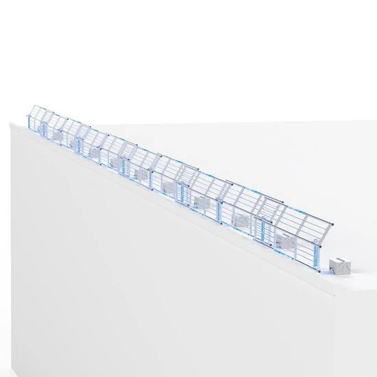 SGS Slim Plus Dachkantenschutz 3 - 30 Meter Komplettset für Flachdächer – Profi Schutzsystem - Gerüstexpress.de