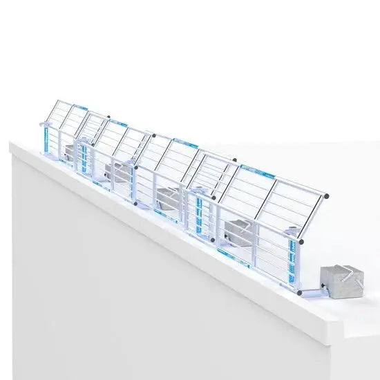 SGS Slim Plus Dachkantenschutz 3 - 30 Meter Komplettset für Flachdächer – Profi Schutzsystem - Gerüstexpress.de
