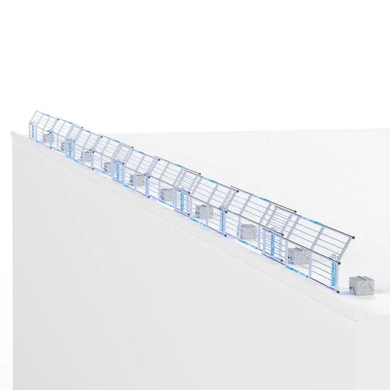 SGS Slim Plus Dachkantenschutz 3 - 30 Meter Komplettset für Flachdächer – Profi Schutzsystem - Gerüstexpress.de