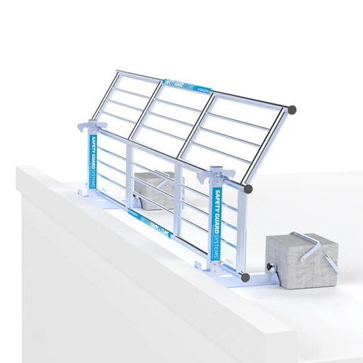 SGS Slim Plus Dachkantenschutz 3 - 30 Meter Komplettset für Flachdächer – Profi Schutzsystem - Gerüstexpress.de