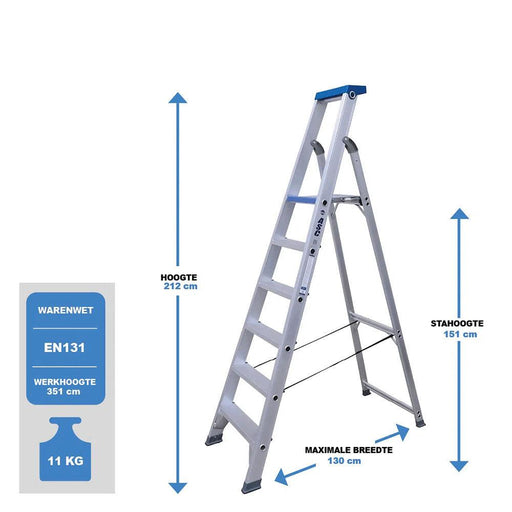 Stehleiter 1x6 Stufen - Gerüstexpress.de