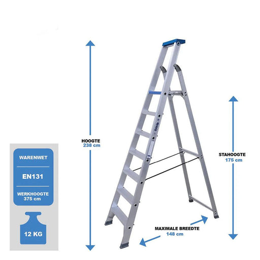 Stehleiter 1x7 Stufen - Gerüstexpress.de