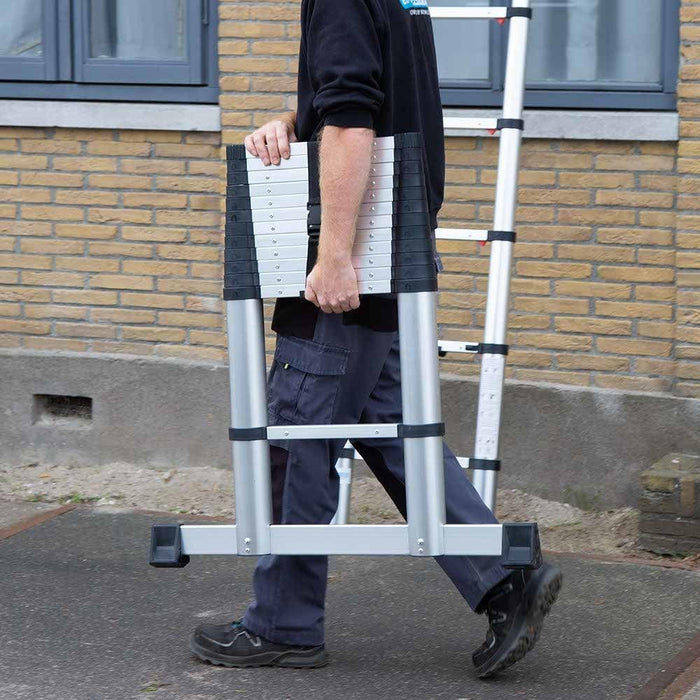Teleskopleitern 3,80 Meter mit Soft Close - Gerüstexpress.de