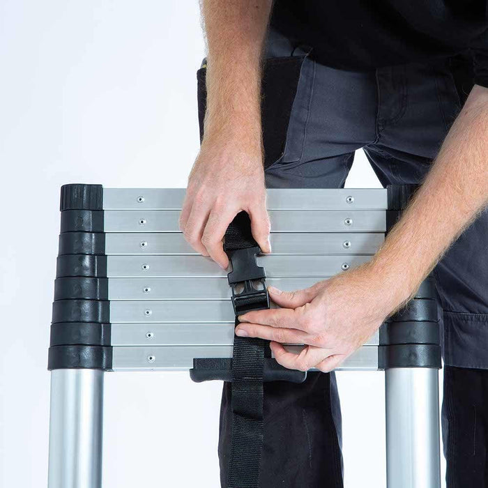 Teleskopleitern 3,80 Meter mit Soft Close - Gerüstexpress.de