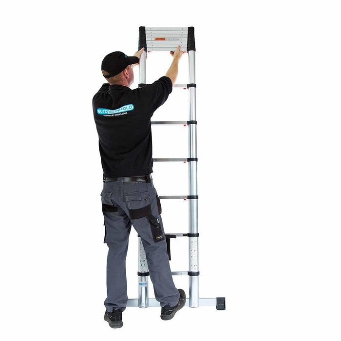 Teleskopleitern 3,80 Meter mit Soft Close - Gerüstexpress.de