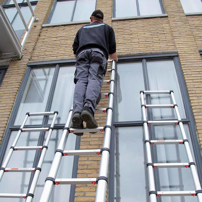 Teleskopleitern 3,80 Meter mit Soft Close - Gerüstexpress.de