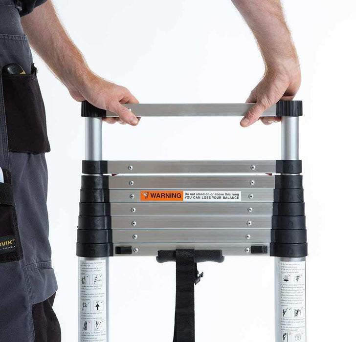 Teleskopleitern 3,80 Meter mit Soft Close - Gerüstexpress.de
