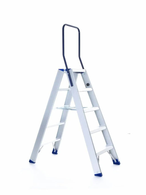 Treppe Doppeltreppen professionell 2x5 Stufen - Gerüstexpress.de