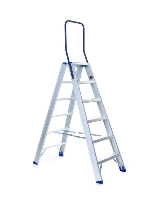 Treppen Doppeltreppen professionell 2x6 Stufen - Gerüstexpress.de