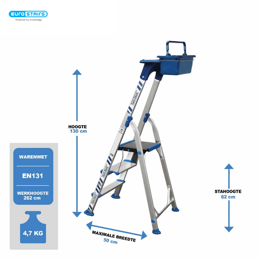 Twin Deck Haushaltstreppe 3 - stufig - Gerüstexpress.de