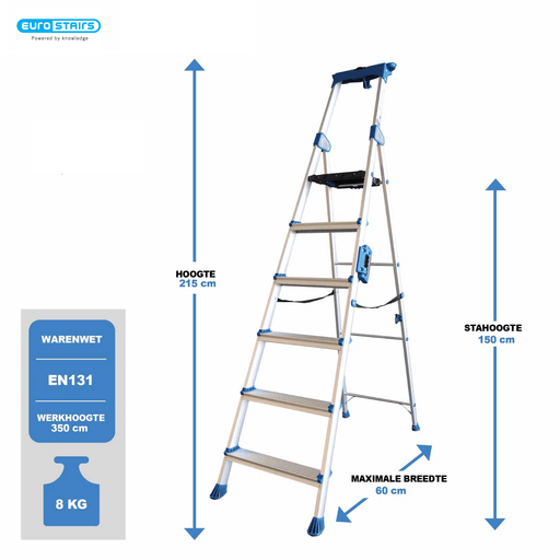UP Haushaltstreppe mit 6 Trittstufen - GerüstExpress