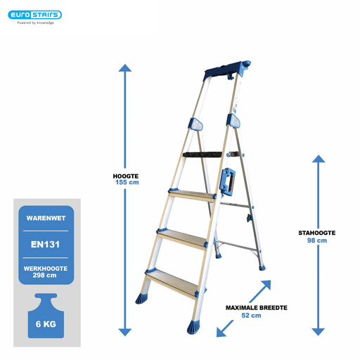 UP Haushaltstreppe mit 4 Trittstufen - Gerüstexpress.de