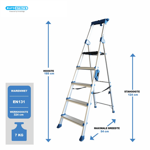 UP Haushaltstreppen mit 5 Trittstufen - Gerüstexpress.de
