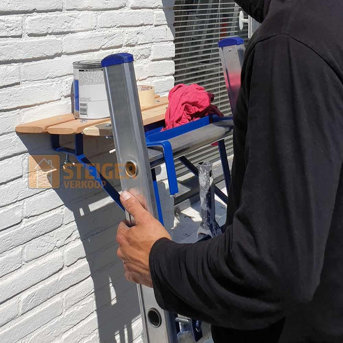 Wandhalterung Leitern Blau (Sprosse 40 mm) - Gerüstexpress.de