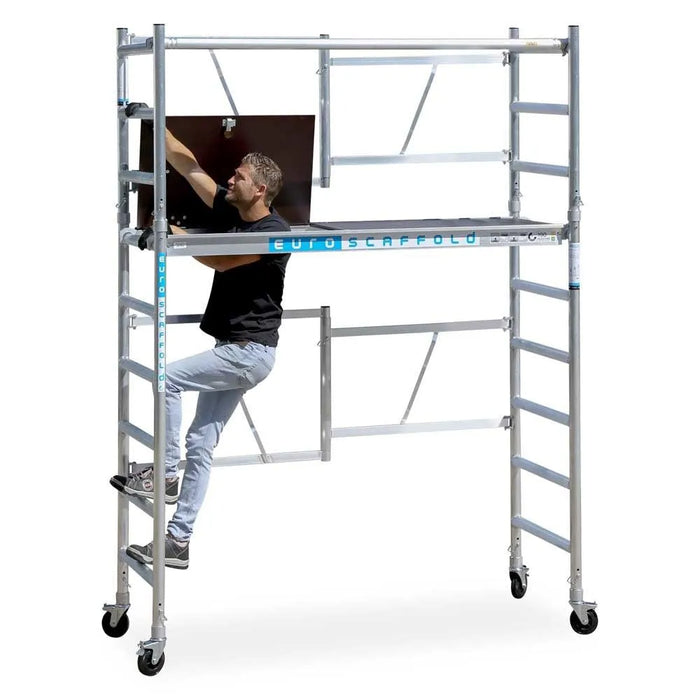 Zimmergerüst Combi 75x190 4m Arbeitshöhe - Verstellbare Räder - Gerüstexpress.de